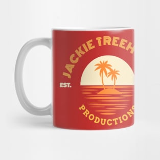 Jackie Treehorn Productions Beach Logo Funny Big Lebowski Mug